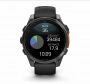 умные часы watch garmin fenix 8 43 amoled sapphire carbon gray dlc titanium with black silicone