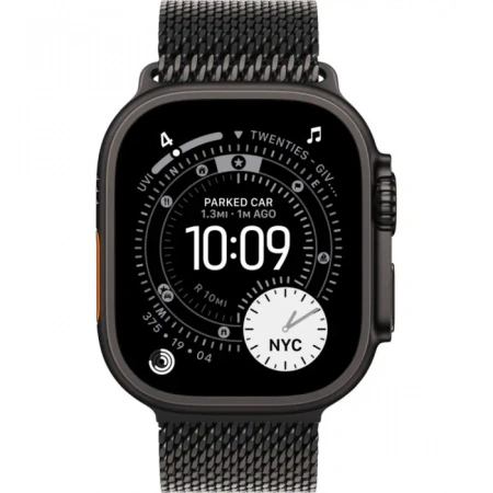 умные часы apple watch ultra 3 49 black titanium case with m black titanium milanese loop