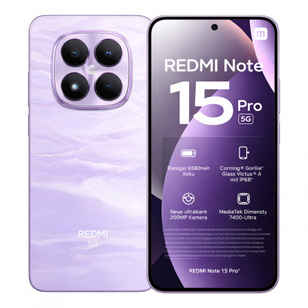 смартфон xiaomi redmi note 15 pro 5g 8/256 гб purple