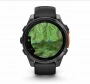 умные часы watch garmin fenix 8 43 amoled sapphire carbon gray dlc titanium with black silicone