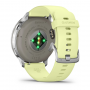 умные часы watch garmin venu 4 45 mm silver with citron silicone 010-03014-02