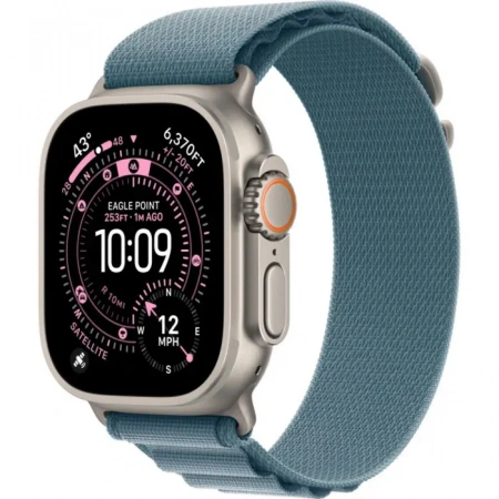 умные часы apple watch ultra 3 49 natural titanium case with s light blue alpine loop умные часы apple watch ultra 3 49 natural titanium case with s light blue alpine loop