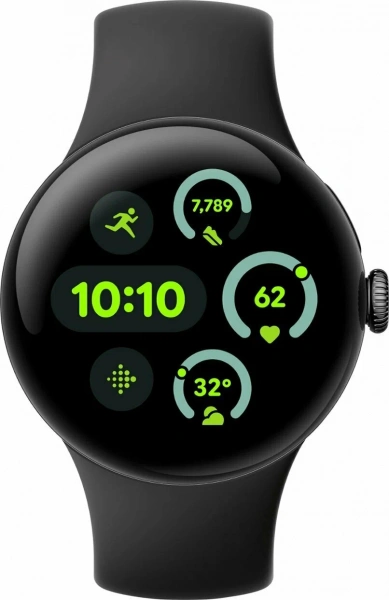 pixel watch 3 45 wi-fi matte black/obsidian