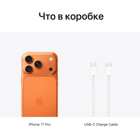 смартфон apple iphone 17 pro max 256 гб, "космический оранжевый" | cosmic orange (esim)