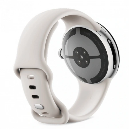pixel watch 4 45 wi-fi polished silver/porcelain active band pixel watch 4 45 wi-fi polished silver/porcelain active band