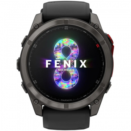 умные часы watch garmin fenix 8 51 microled sapphire carbon gray dlc titanium black / pebble gray умные часы watch garmin fenix 8 51 microled sapphire carbon gray dlc titanium black / pebble gray