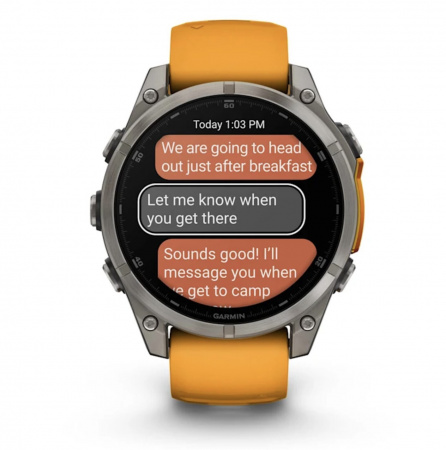 умные часы watch garmin fenix 8 51 amoled sapphire titanium spark orange 010-02905-11
