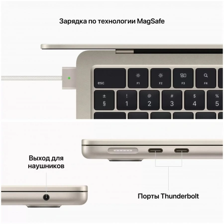 ноутбук apple macbook air 13 m2 16/256гб, starlight (mc7w4) ноутбук apple macbook air 13 m2 16/256гб, starlight (mc7w4)