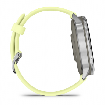 умные часы watch garmin venu 4 45 mm silver with citron silicone 010-03014-02